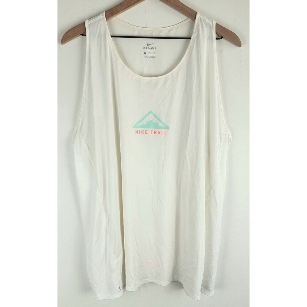Nike Women's 2XL Dri-FIT City Sleek Trail Running Tank Beige CU6258-133